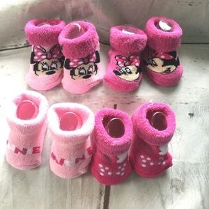 Disney Minnie Mouse Booties Infant Baby Girls